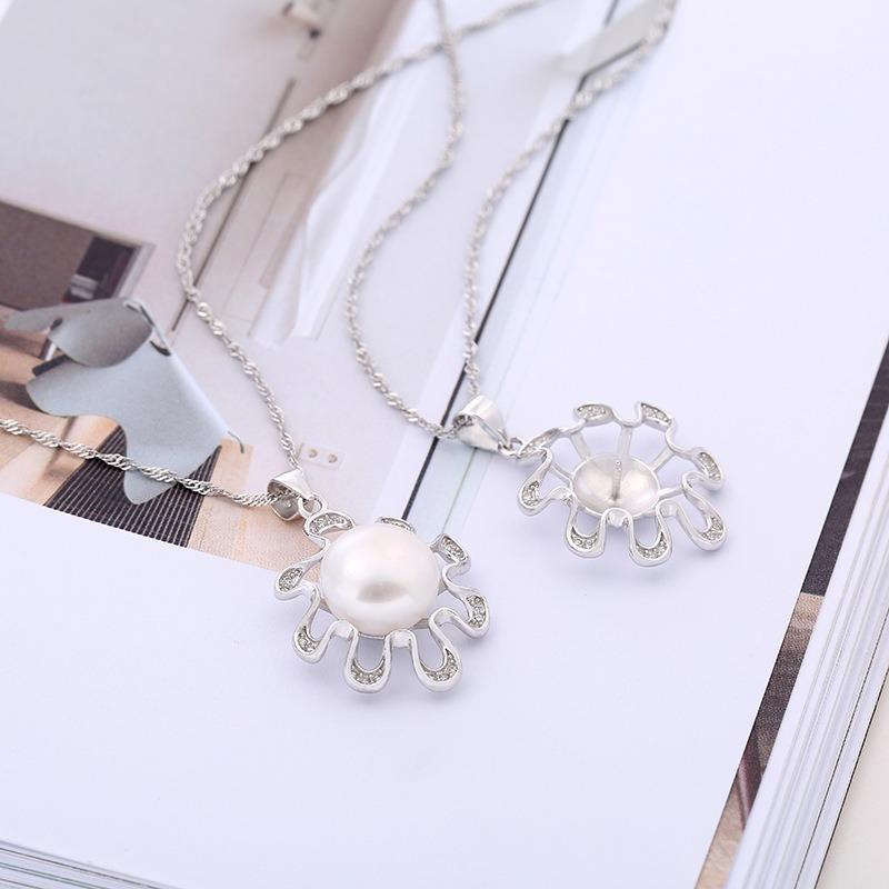 product-BEYALY-Simple Vintage Design Flowers In Phnom Penh Sterling Silver Pearl Charms Pendant Neck-2
