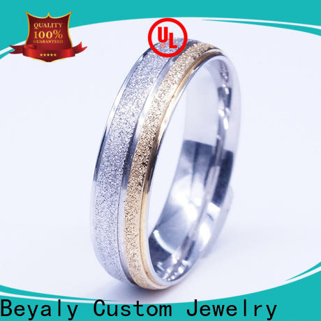 BEYALY Custom steel rings for women for business for men