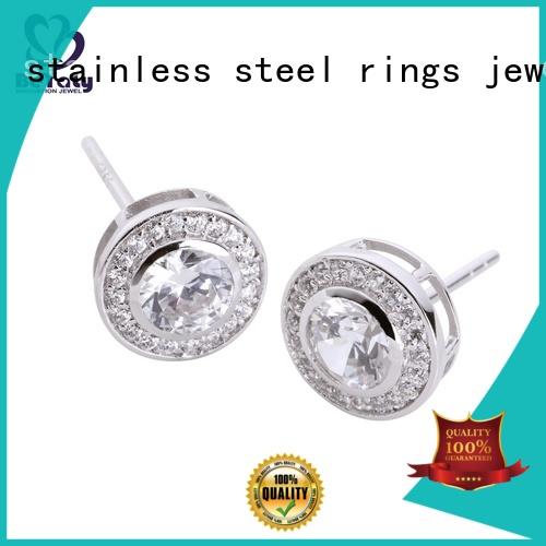 small sterling zircon small diamond hoop earrings BEYALY