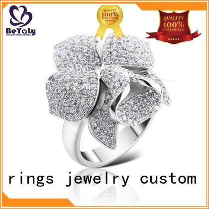 BEYALY flower sterling silver ring Suppliers for men