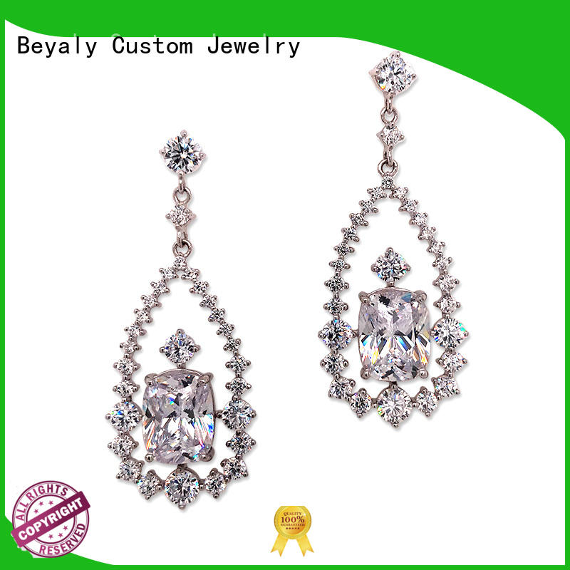 BEYALY white rose gold hoop earrings sale factory for business gift