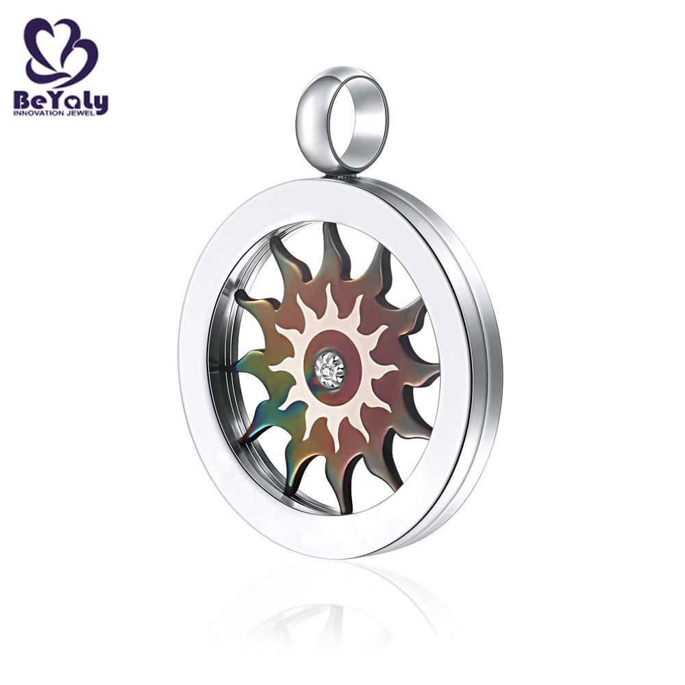 BEYALY stainless silver clover pendant manufacturers for girls-2